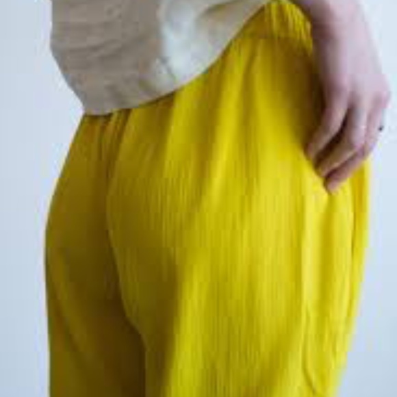 NWT Black Crane Easy Pant XS in Yellow - Picture 4 of 4